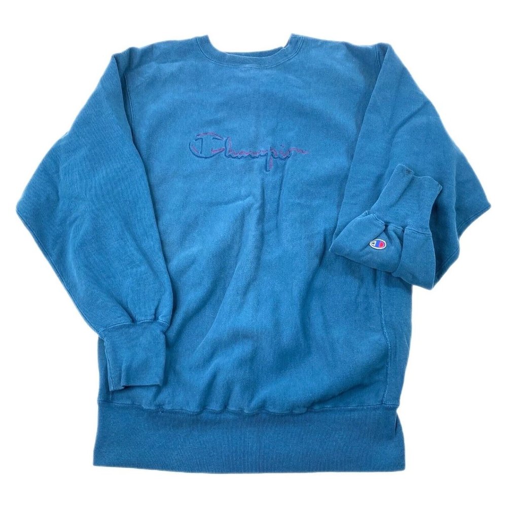 VTG Champion Reverse Weave Script Spellout Crewneck Sweatshirt XXL USA